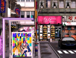 Blender工程源文件—现代化城市街道