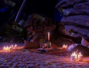 Blender工程源文件—海边浪漫烛光晚餐场景