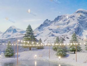 Blender工程源文件—冬季冰池