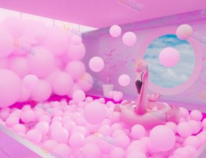 Blender工程源文件—骚粉气球泳池