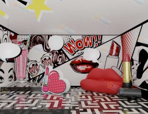 时尚女性卡通风格空间室内—Blender工程源文件