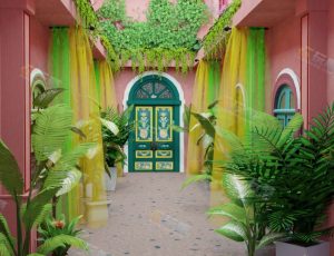 中东风格室外建筑—Blender工程源文件