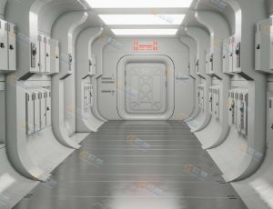 白色科技隧道场景