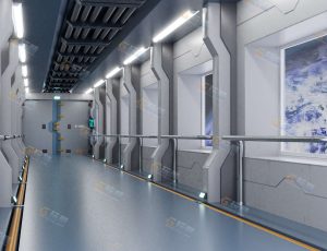 宇宙飞船科技通道走廊