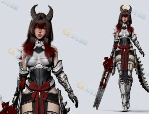 UE5素材—宇宙龙少女