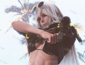 游戏CG级人物场景Blender工程源文件11