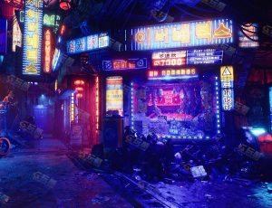 UE5素材—赛博朋克未来街道