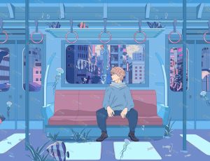 无限挑战三渲二卡通梦幻海洋地铁动态场景