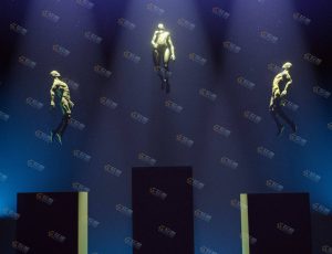 人物悬浮漂浮动画场景