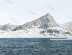 C4D工程源文件—冰川大海