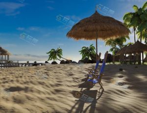 夏威夷休闲沙滩海岸