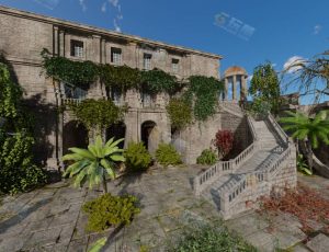 古老西方圣殿建筑场景