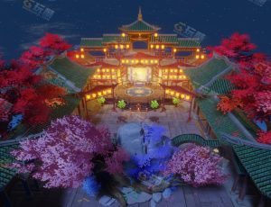 原神三渲二夜晚古代场景—布兰德（BL）工程源文件