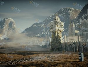 奇幻魔戒小矮人城堡大景动画工程源文件—布兰德（BL）工程源文件