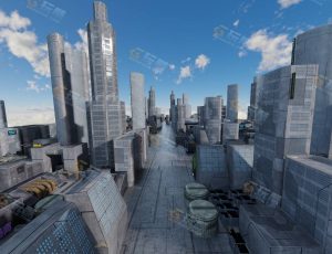 科幻未来工业城市大景—布兰德（BL）工程源文件