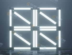 黑暗氛围中的LED灯—布兰德（BL）工程源文件