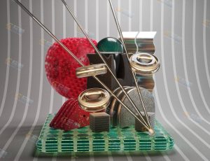 创意时尚简单图形组合小场景—布兰德（BL）工程源文件