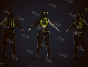 UE5素材—赛博朋克战斗女孩