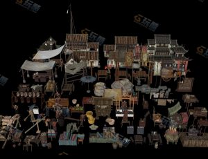 古代建模人物模型Blender资产库