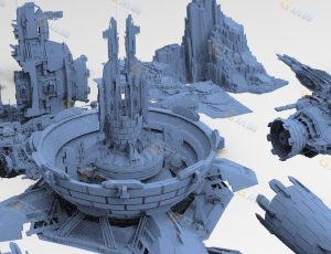 科技光环建筑—布兰德（BL）CG三维模型