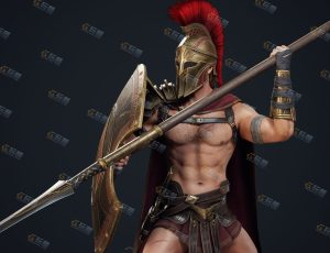 罗马斯巴达黄金勇士—布兰德（BL）CG三维模型