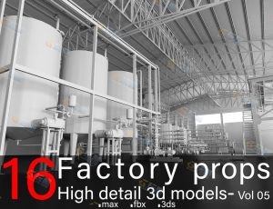 化工厂道具Blender资产库