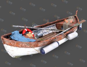 荒野求生木船—布兰德（BL）CG三维模型