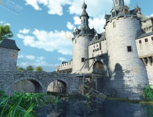 城堡大门墙—布兰德（BL）CG三维模型