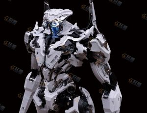 概念半身白色机器人—布兰德（BL）CG三维模型