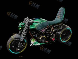 赛博酷炫科技机车摩托—布兰德（BL）模型