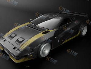 赛博朋克黑色超跑—布兰德（BL）模型