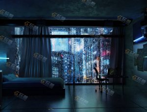 夜晚下雨天氛围卧室—布兰德（BL）工程源文件