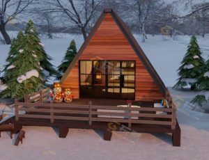 冬季卡通木屋—布兰德（BL）工程源文件