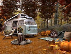 秋天野炊场景—布兰德（BL）工程源文件