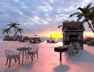 夕阳海滩—布兰德（BL）工程源文件