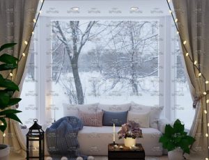 冬季温馨窗户客厅—布兰德（BL）工程源文件