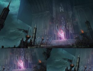 Blender+PS三辅二《至暗教堂》大型暗黑哥特建筑环境概念气氛教程