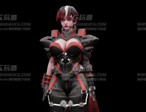 红色科技女战士—布兰德（BL）CG三维模型
