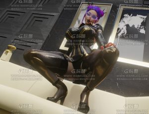 赛博科幻时尚女性角色—布兰德（BL）CG三维模型