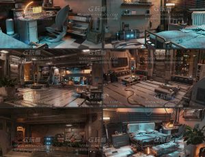 赛博朋克氛围机械卧房—布兰德（BL）工程源文件