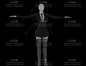 无脸制服女鬼—布兰德（BL）CG三维模型