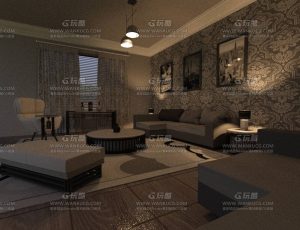 昏暗客厅—布兰德（BL）工程源文件