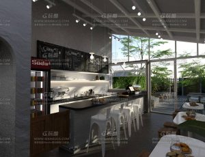 现代咖啡休闲店—布兰德（BL）工程源文件