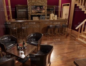 古典装修休闲室—布兰德blend项目源文件