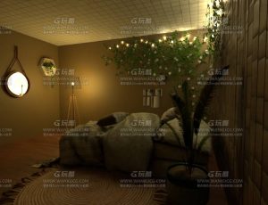 绿植卧室—布兰德blend项目源文件