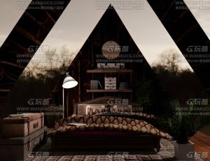 三角卧室—布兰德blend项目源文件