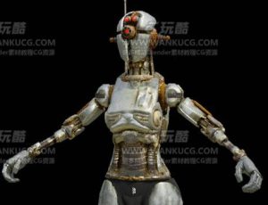 科技生锈女机器人—布兰德Blend模型