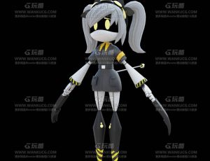 可爱卡通Q版女机器人—布兰德Blend模型