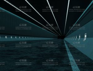 夜晚高速隧道—布兰德Blend项目源文件