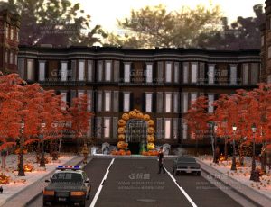 万圣节街头—布兰德Blend项目源文件